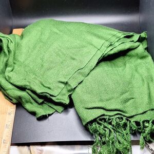 Large green pashmina scarf shawl wrap accessory